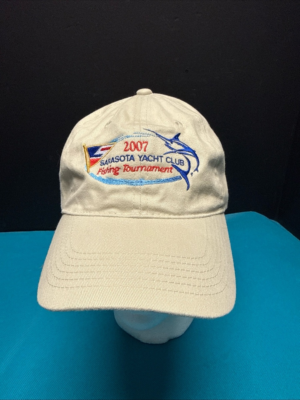 NWT Sarasota Yacht Club Fishing Tournament Cap Hat 2007 Florida Dad Nautical